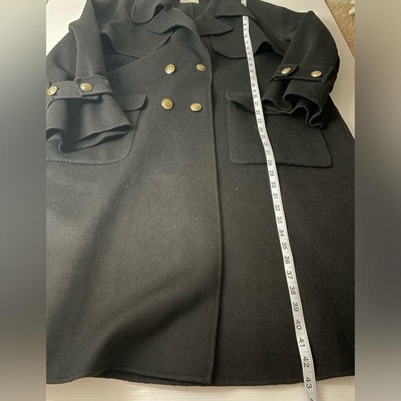 Nap Loungewear Double Breasted Wool Cashmere Coat XL Ornate Buttons Missing Belt - Picture 7 of 13